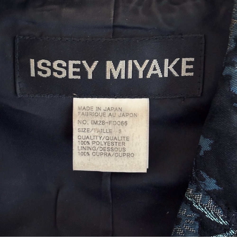 Issey Miyake Vintage Y2K Art To Wear Brocade Metallic Blazer Jacket Sz 2 - Picture 9 of 10